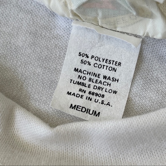 Vintage neon animal print zebra glitter tee M 80s - Picture 4 of 8